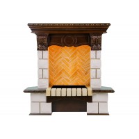 Портал Dimplex Pierre Luxe угловой - Темный дуб / Шампань (Высота 975мм)