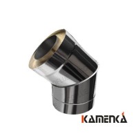 Отвод сэндвич EcoFlue оцинковка 1мм диаметр 300х200 угол 135