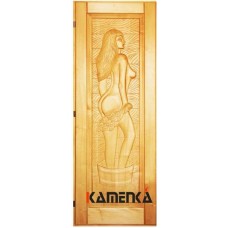 Дверь кавказская липа с петлями Женщина
